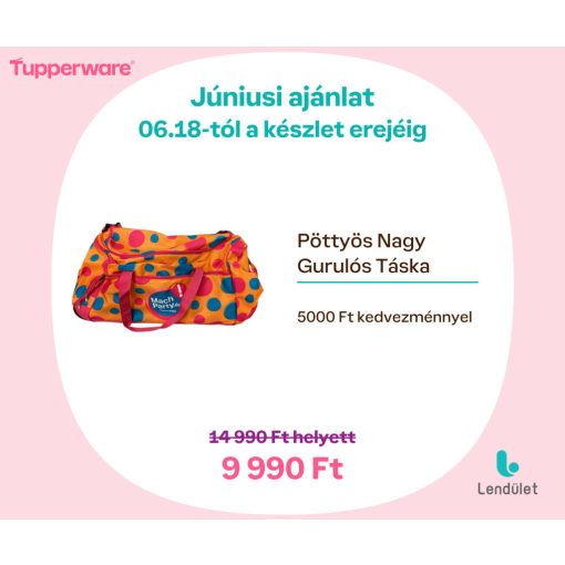 Pöttyös Nagy Gurulós Táska