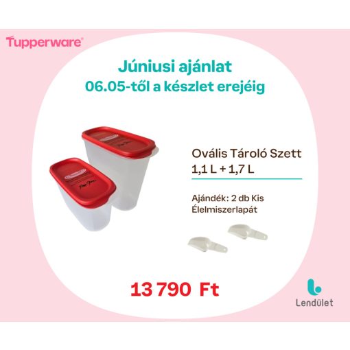 Ovális Tároló Szett 1,1 l + 17 l 