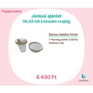   Színes saláta fehér + 1 db Harang Pohár Csőrös tetővel fehér