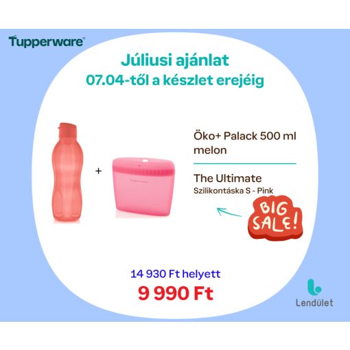 Öko+ palack 500 ml + Szilikontáska kicsi, PInk extra kedvezménnyel