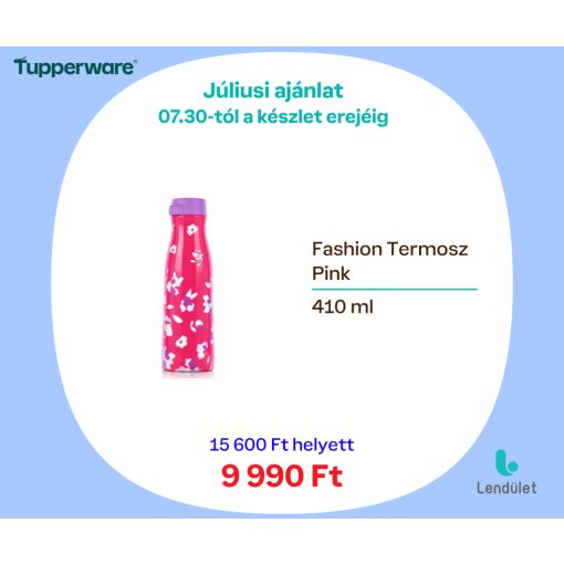Fashion Termosz, 410 ml -  Pink, 