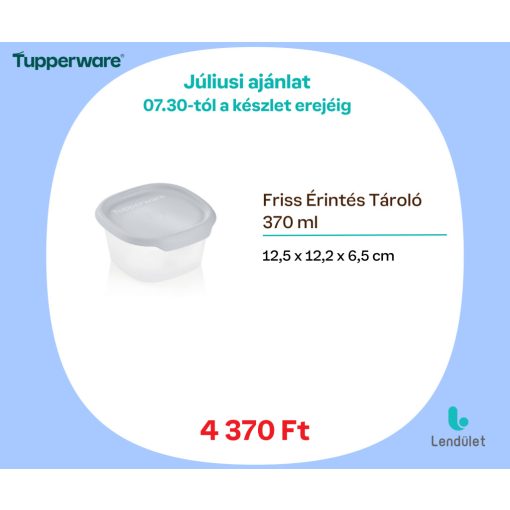 Friss Érintés Tároló 370 ml - szürke