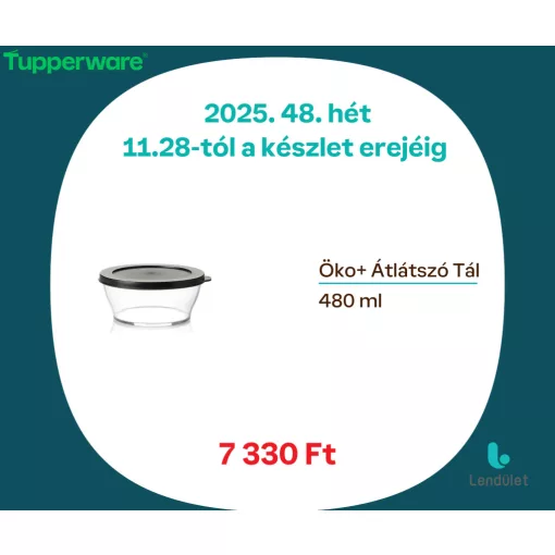 Öko+ Átlátszó Tál - 480 ml