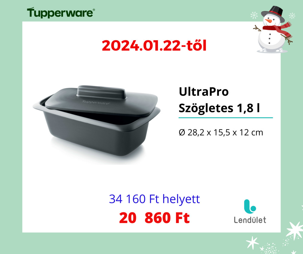 Szögletes UltraPro 1,8 L
